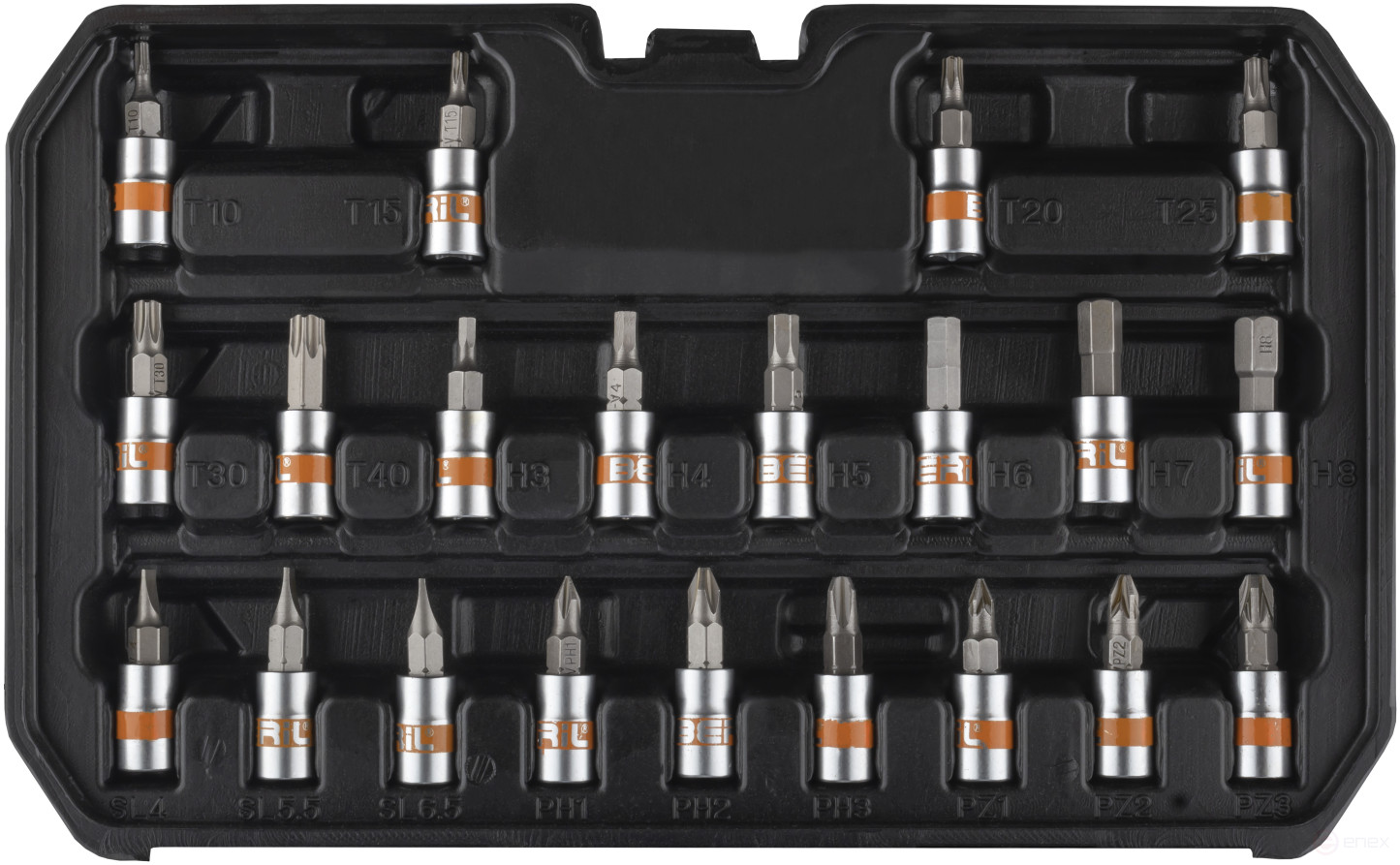 Set of socket heads 46pr. 1/4 DR BERIL