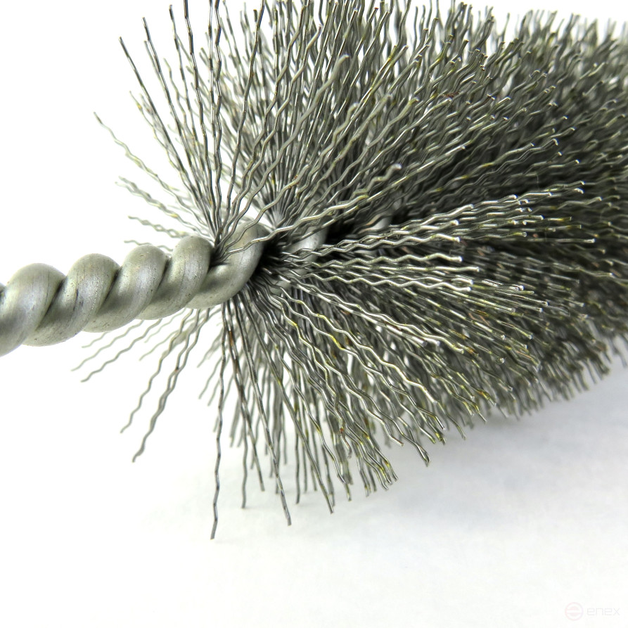 Steel brush D43, pile 0.30, fit M12 thread (14-543) cord brush for cleaning and cleaning holes, channels, heat exchanger, tubes, equipment in furnace, chimney, boiler systems
