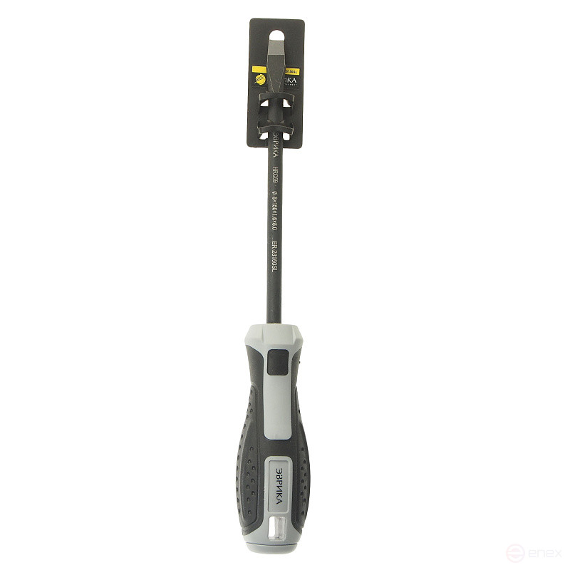 Slotted screwdriver SL8x150mm Ø8mm magnetic, rod S2, with holder HRC≥59 ER-28150SL EUREKA /1/12/144 NEW