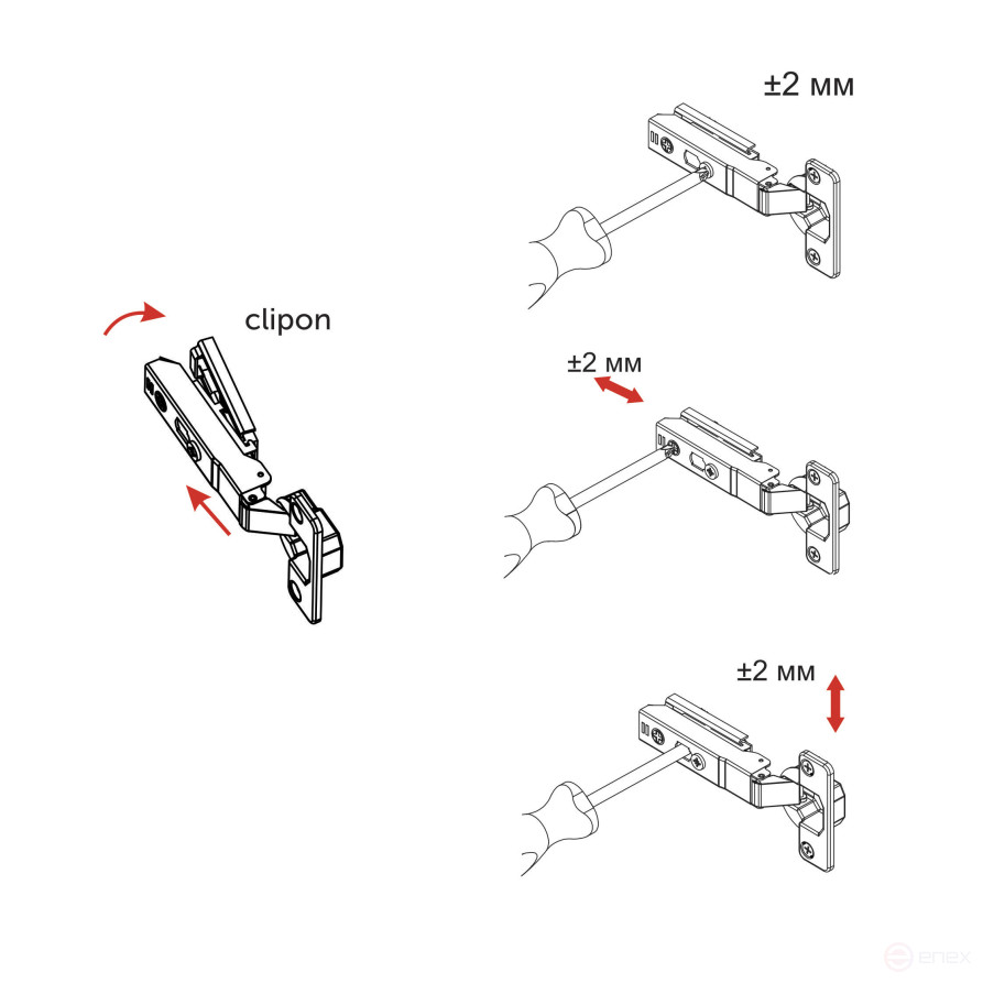 Patch loop with door closer 45mm h0 clip-on AKS PLUS 3D narrow black (self-tapping screws, plugs)