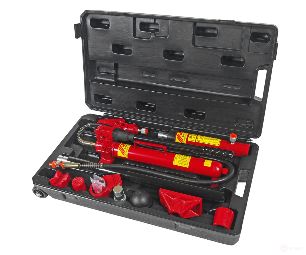 Hydraulic Bodywork Tool Kit, 10t force, 17 items in a JTC case
