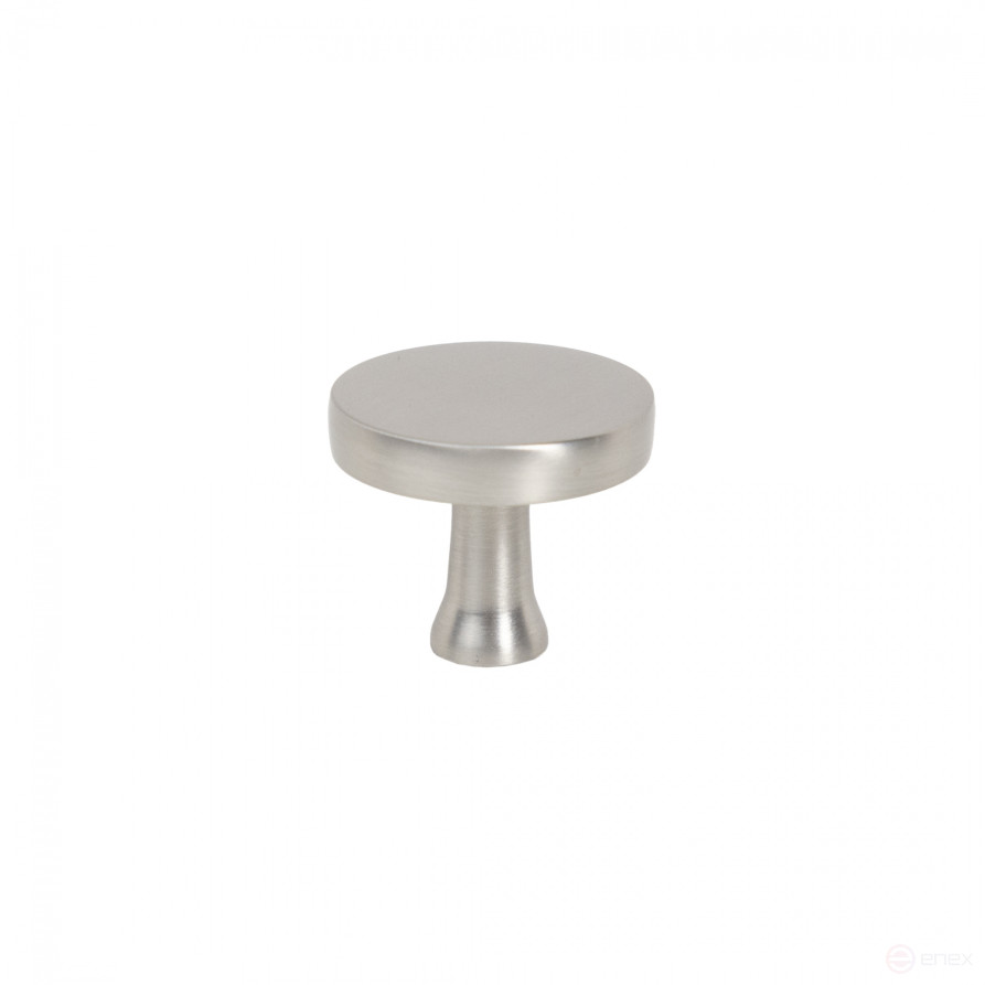 Ручка меб. кнопка мет. UNITY, шлифованная сталь, AKS