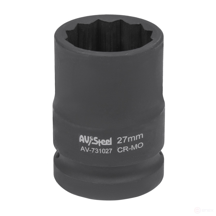 Головка ударная 3/4" 12-гранная 27мм "AV Steel" AV-731027