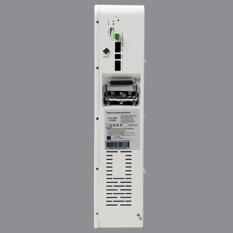 Литиевый аккумулятор тяговый ЛИТДЖЕТ GREEN LiFePO4 51,2V 100Ah 5KWh 100A, CAN/RS485 c/d 100A настенный