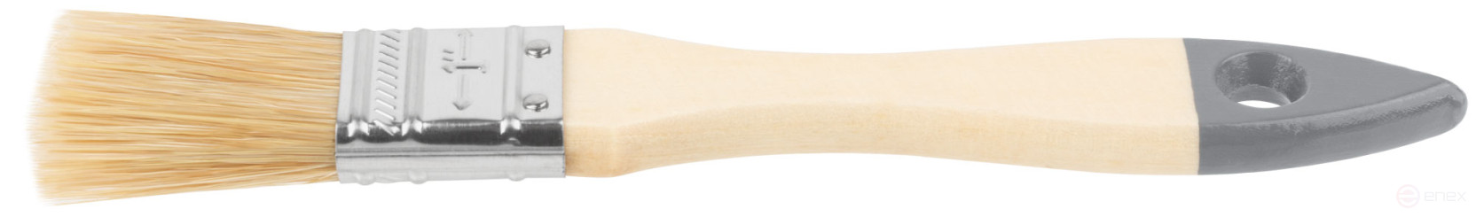 Кисть флейцевая "Лайт", натур. cветлая щетина, деревянная ручка 1" (25 мм)