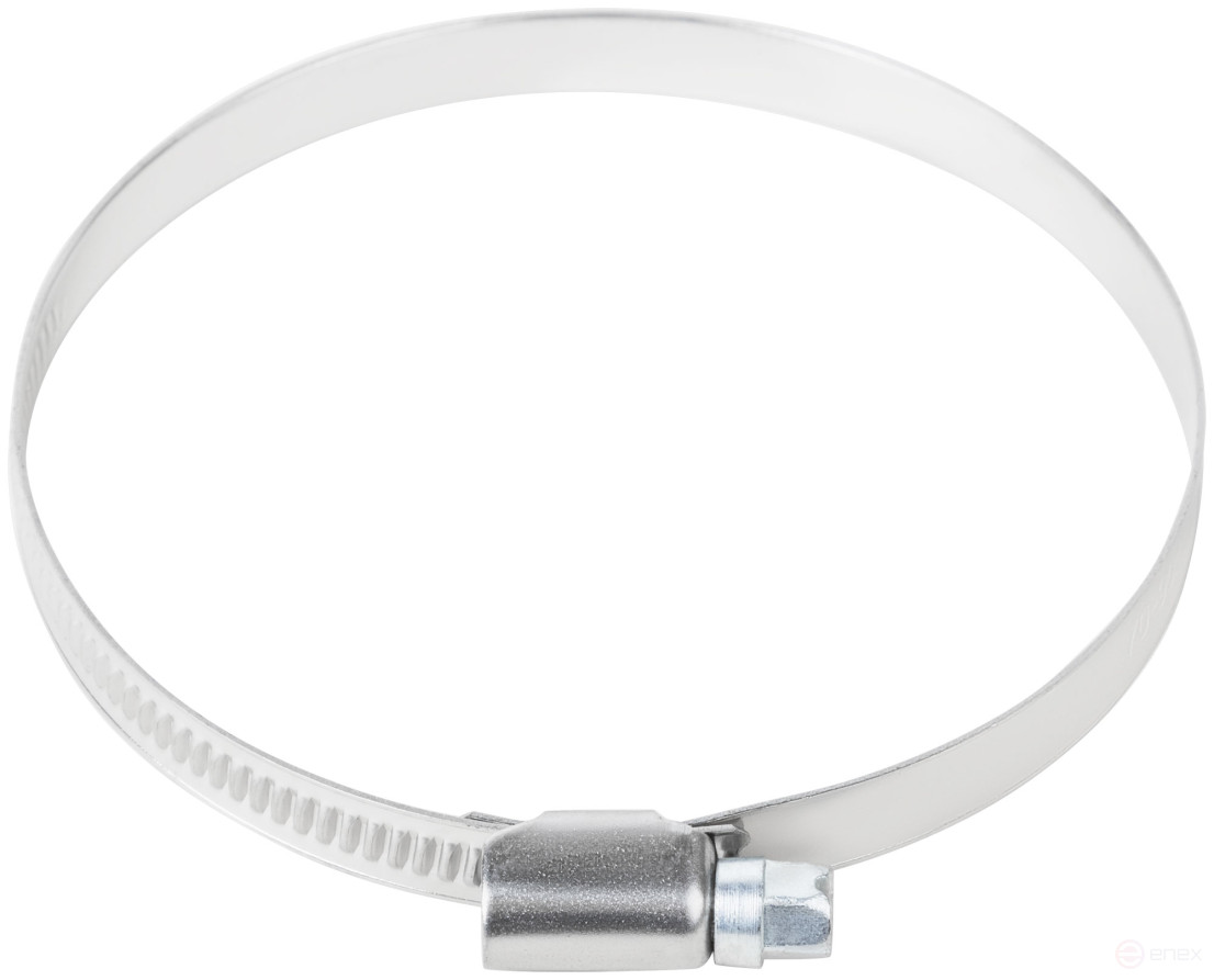 Хомут обжимной накатной, ширина 9 мм, нерж.сталь 70-90 мм