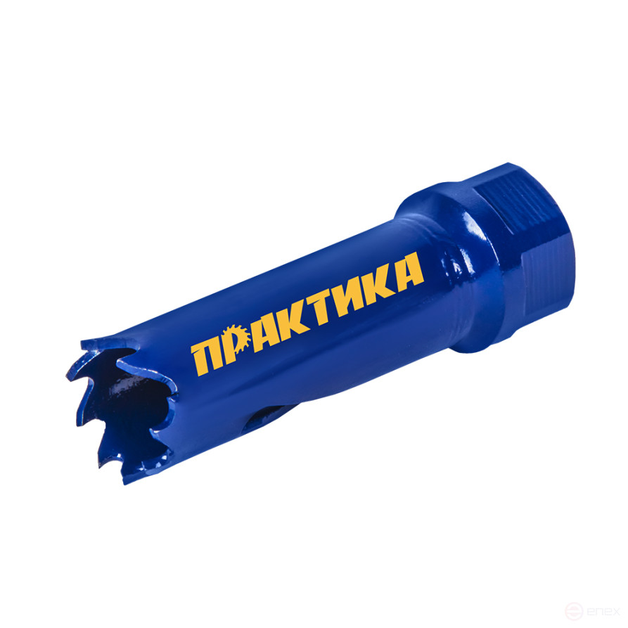 Коронка биметаллическая ПРАКТИКА 16 мм (1шт), клипса (035-905)