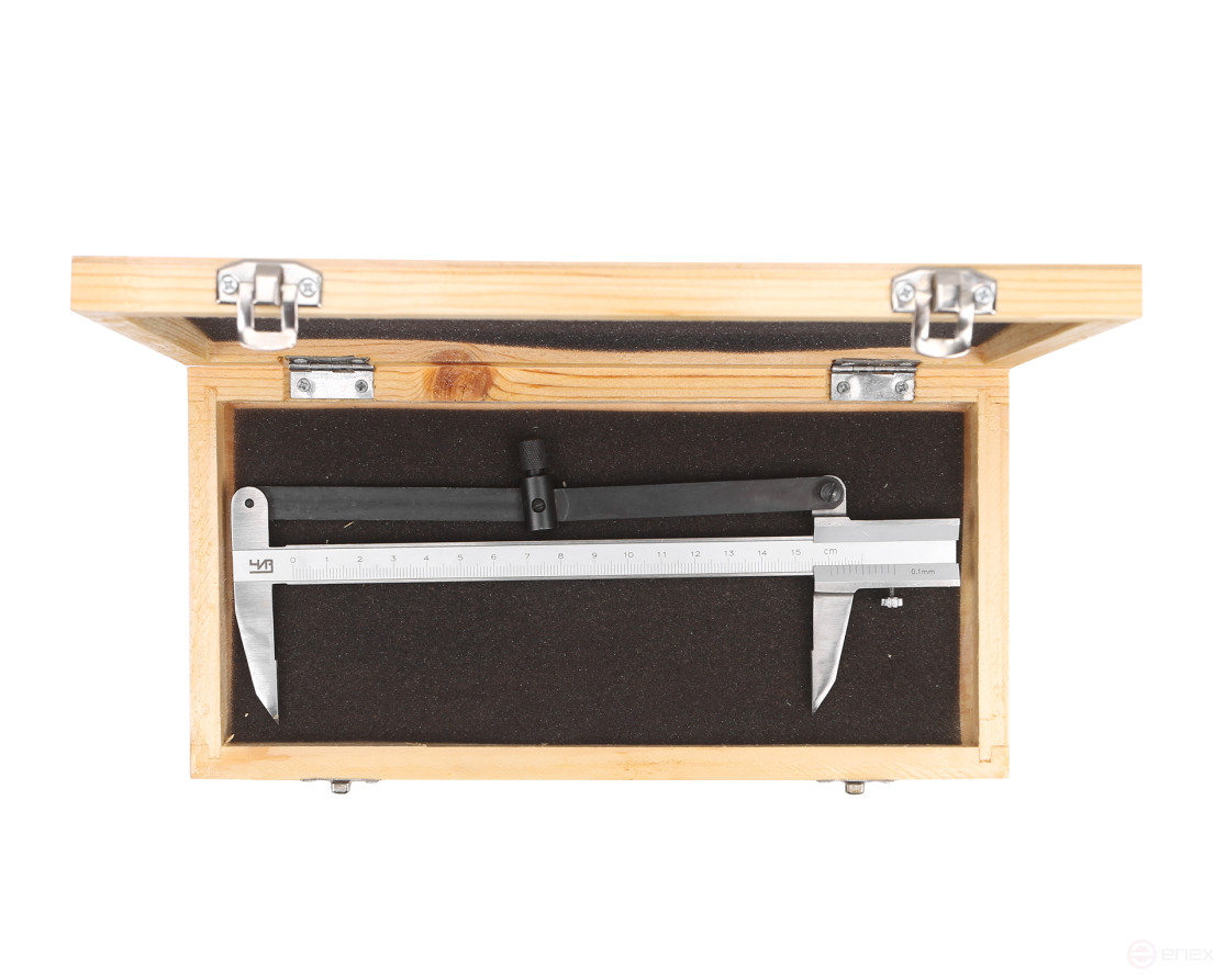 Vernier caliper marking SHTSRT - 150 0.1 tv.gb. CHEESE