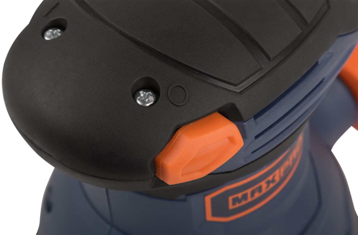 MAX-PRO Шлифмашина эксцентриковая 300 Вт; 5000-12000 об/мин; 125 мм; 1,2 кг; липучка; пылезащищенный выключатель; коробка