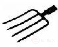 4-horned welded garden forks, 10 square