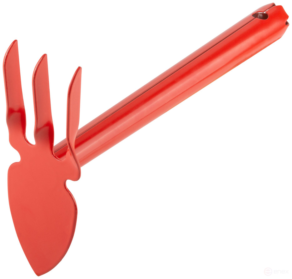 Hoe, all-metal combination, 3 teeth, petal