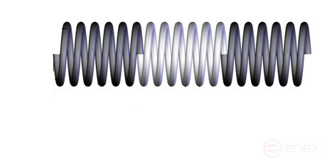 Compression spring of arbitrary length, L 300 mm (2.5x15x300 - steel) NX4018, 10 pcs.