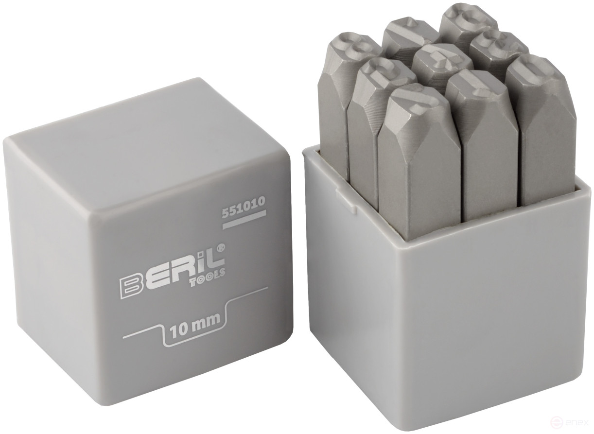 Набор клейм цифровых 10мм (стальные) BERIL