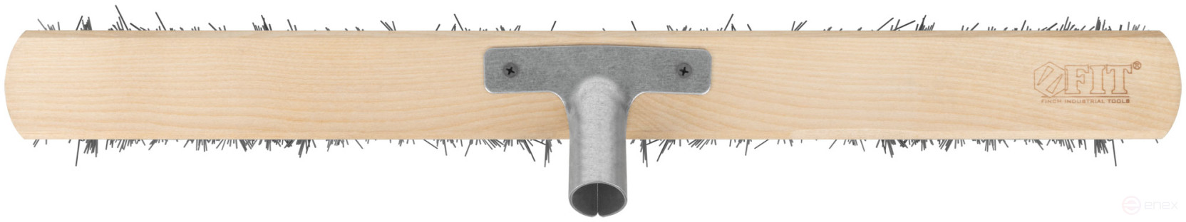 Щетка уличная деревянная, жесткая щетина, металлическая тулейка под углом, 5-ти рядная, 600 мм