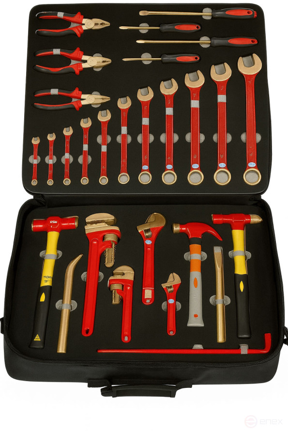 Explosion-proof tool kit (28 items) BeCu No. K-28, HORTZ