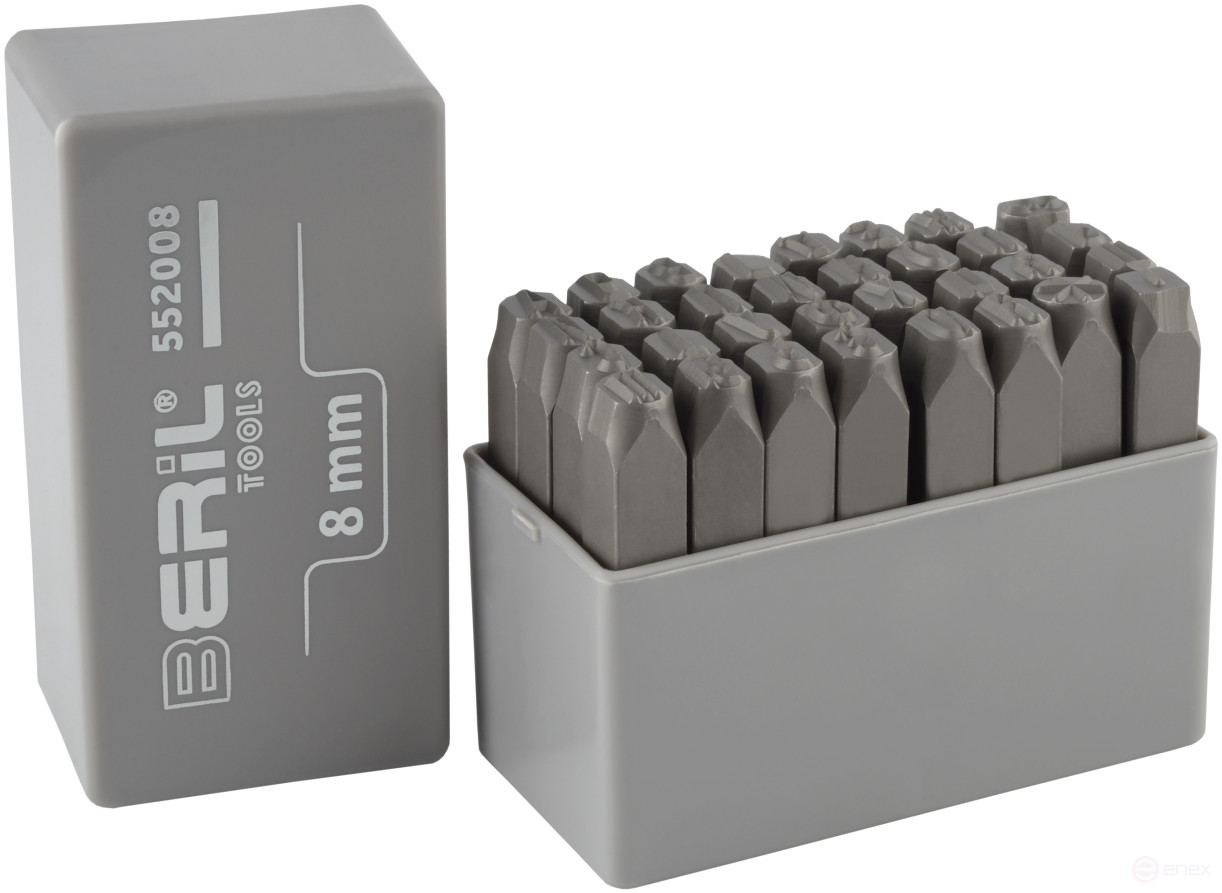 Набор клейм буквенных кириллица 8мм (стальные) BERIL