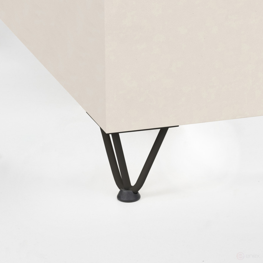 Опора меб. FLASH h110, черный AKS (без саморезов)