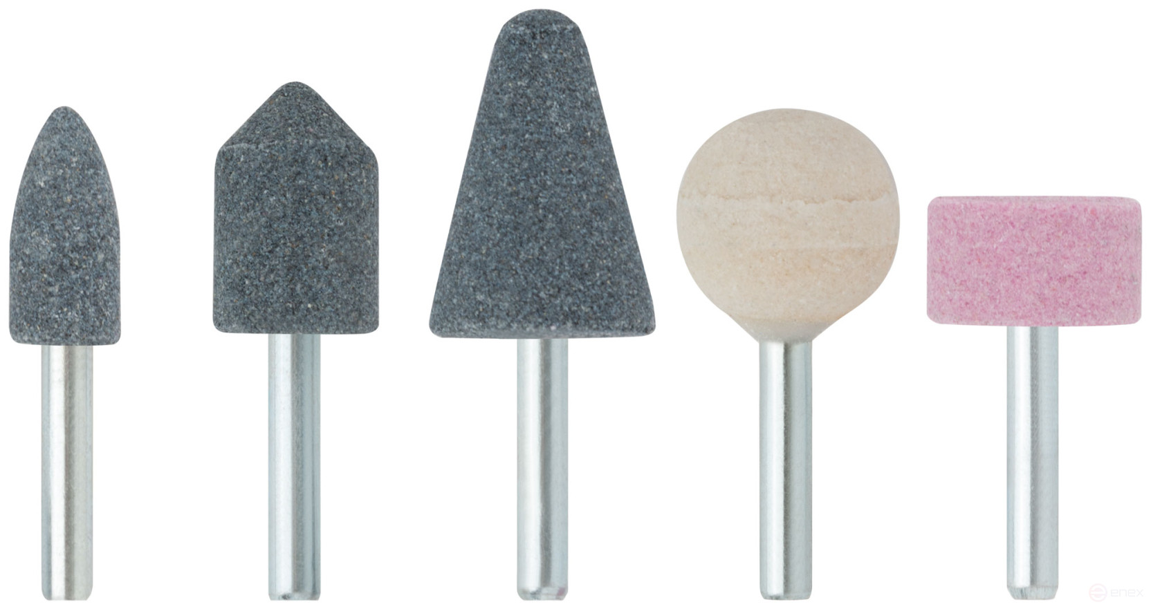 Abrasive balls for metal, 5 pcs., shank 6 mm