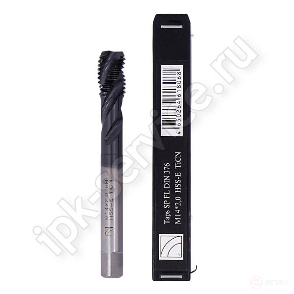 Метчик машинный с винтовой канавкой М16*2,0 осн Р6М5К5 TiCN DIN376