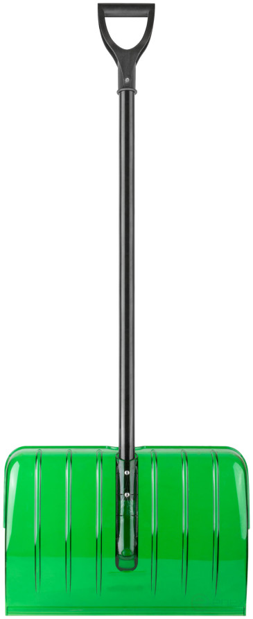 Snow shovel, polycarbonate, aluminum handle, large 520x375x1350 mm