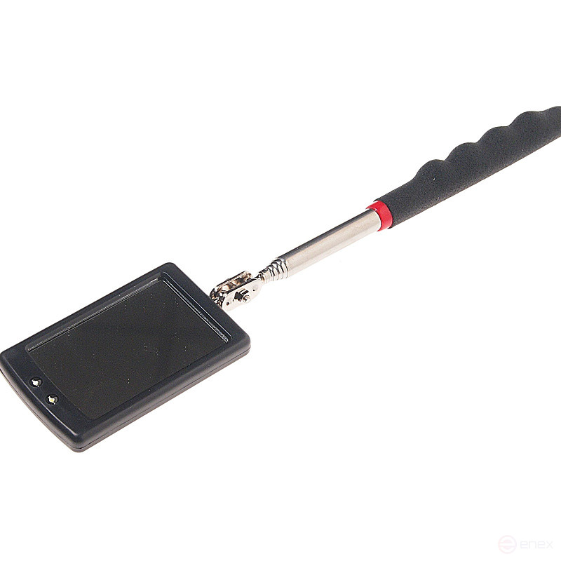 Зеркало ER-53036 телескопическое, прямоугольное, с подсветкой, с мягкой ручкой, длина 87,5см, 41.2х63.5 ЭВРИКА 1/10/50