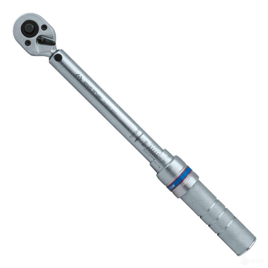 Динамометрический ключ 3/8", 5-25 Нм, "COMPACT", для левой и правой резьбы, футляр KING TONY 3436C-2DF