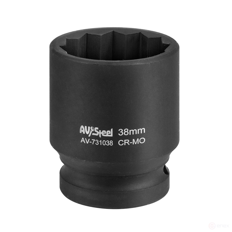 Головка ударная 3/4" 12-гранная 38мм "AV Steel" AV-731038