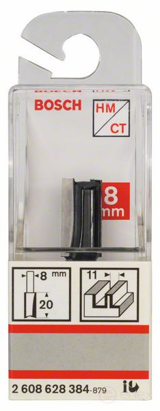 Пазовая фреза 8 mm, D1 11 mm, L 20 mm, G 51 mm