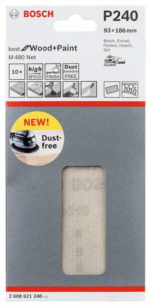 Sanding sheet 93 x 186 mm, 240, 2608621240