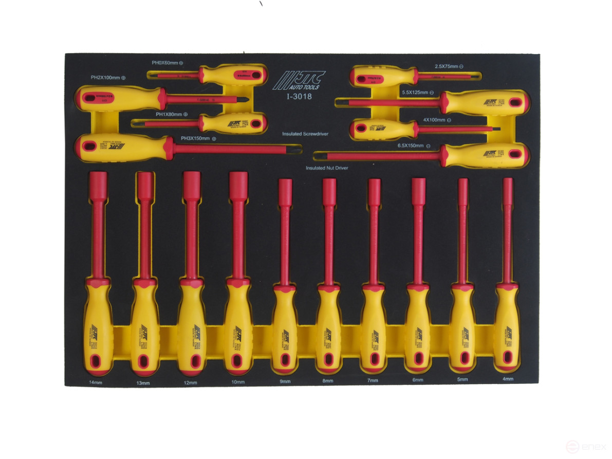 Set of 100 insulated tools (4 soft pads) JTC
