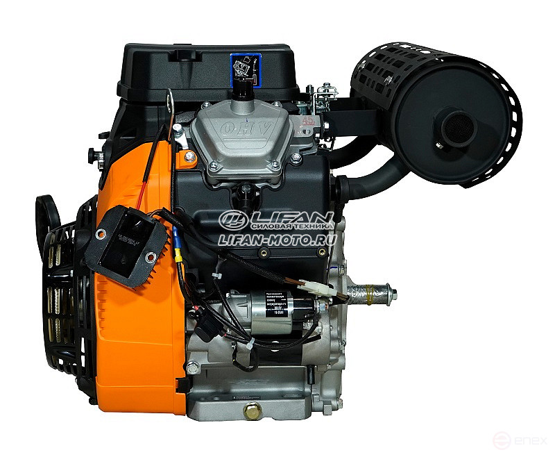 Lifan LF2V80F-A (4500) engine, 25mm shaft, 20 Amp coil pressure sensor/m, m/radiator, hour meter