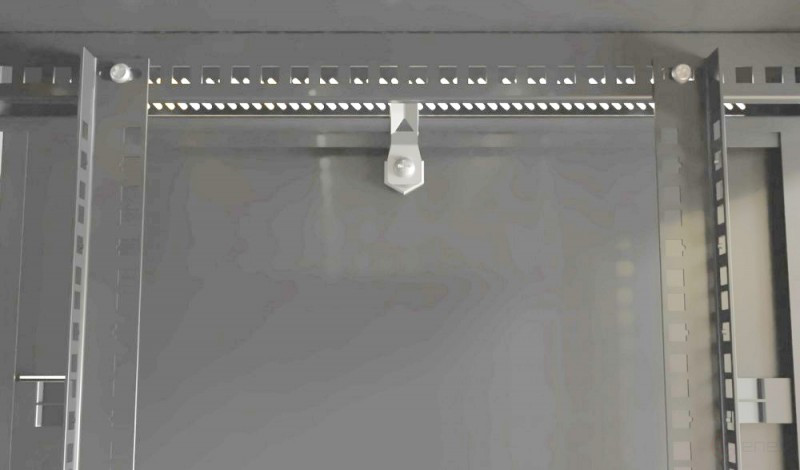 TWB-FC-1845-SR-RAL7035 Wall cabinet 19-inch (19"), 18U, 920x600x450mm, metal front door with lock, two side panels, with the possibility of mounting on legs (included), color gray (RAL 7035) (disassembled)