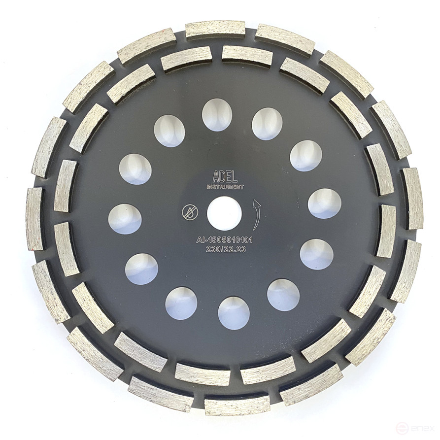 Чашка алмазная двухрядная Ø230*22,2 Adel Instrument