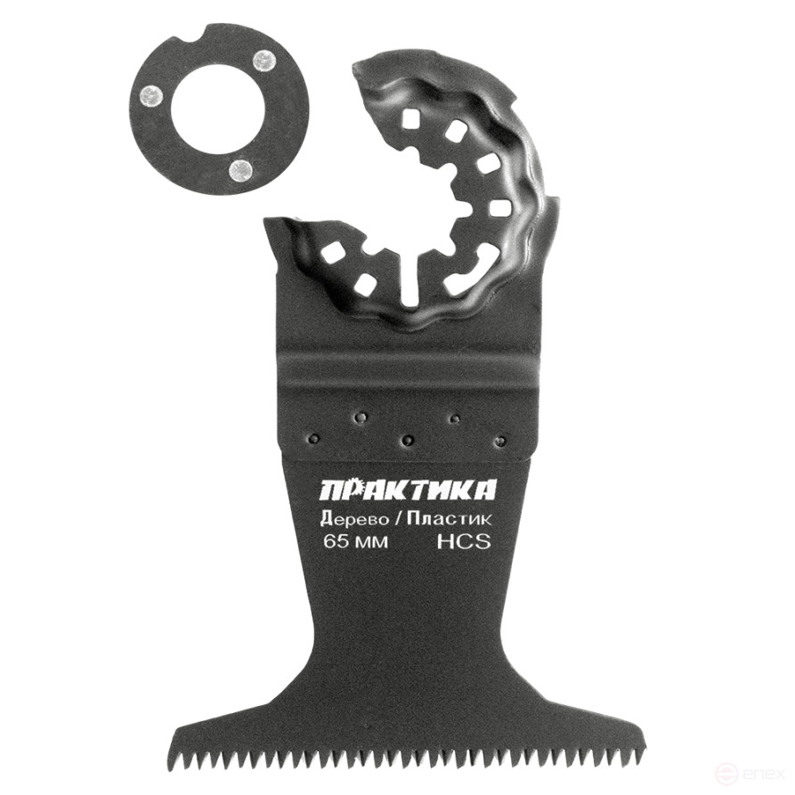 Насадка для МФИ ПРАКТИКА режущая прямая, HCS, по дереву, 65 мм, крупный зуб (240-102)
