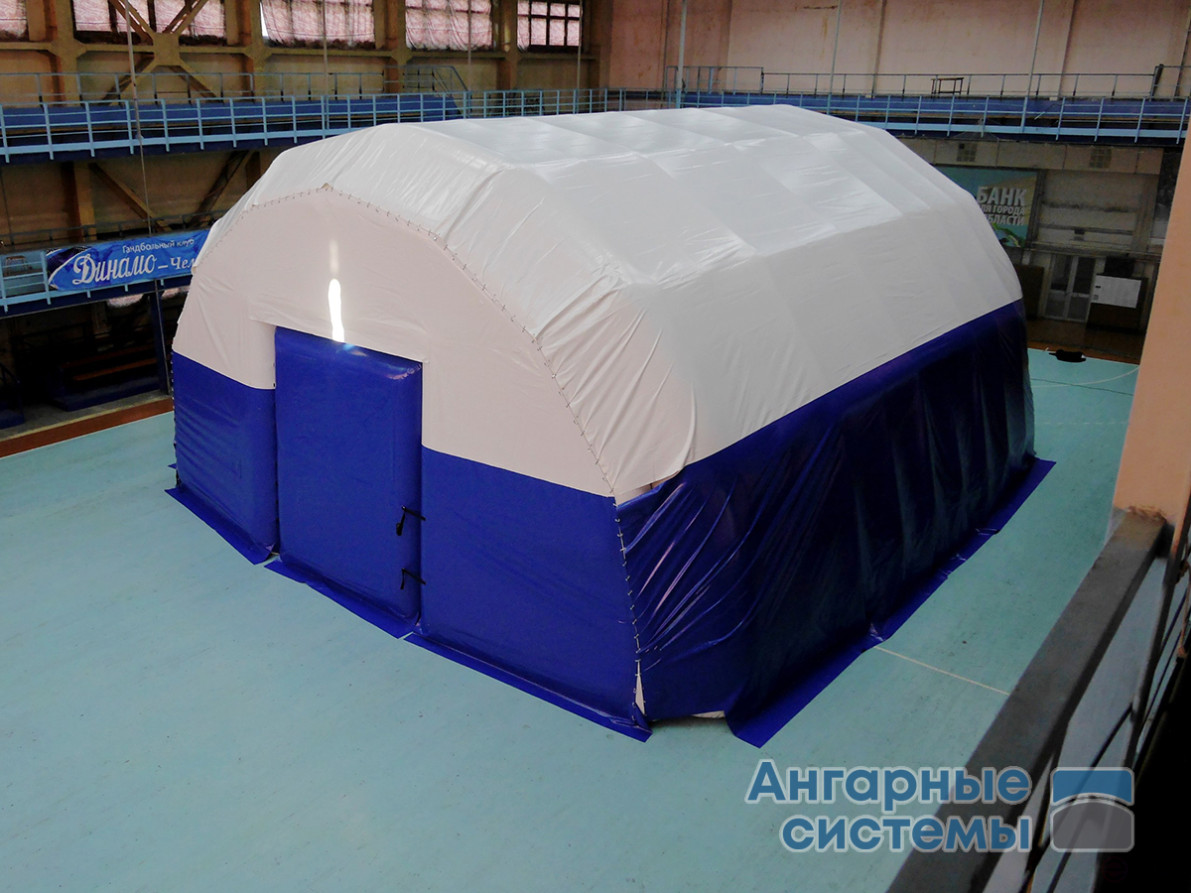 Пневмокаркасный ангар-гараж из ПВХ с распашными воротами