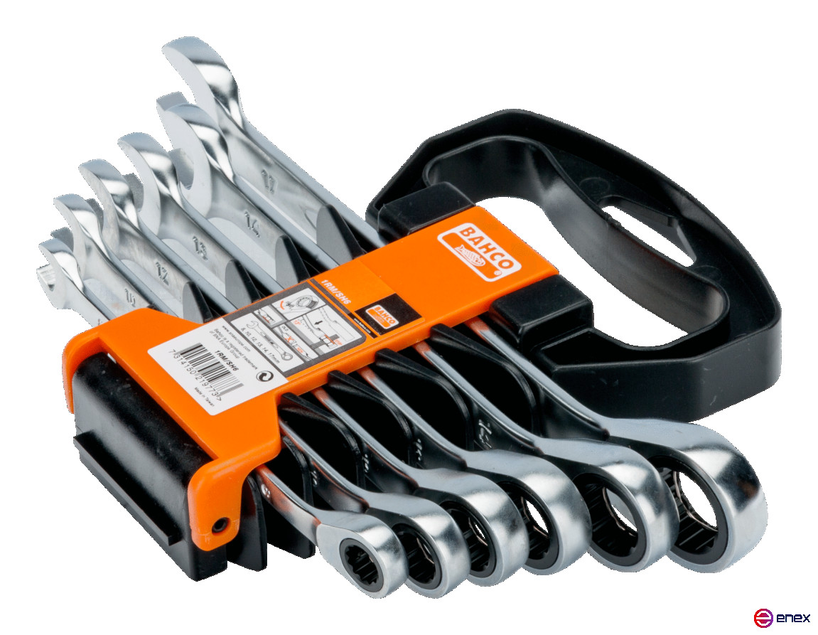 Set of combination keys with ratchet 8-17mm, 6pcs