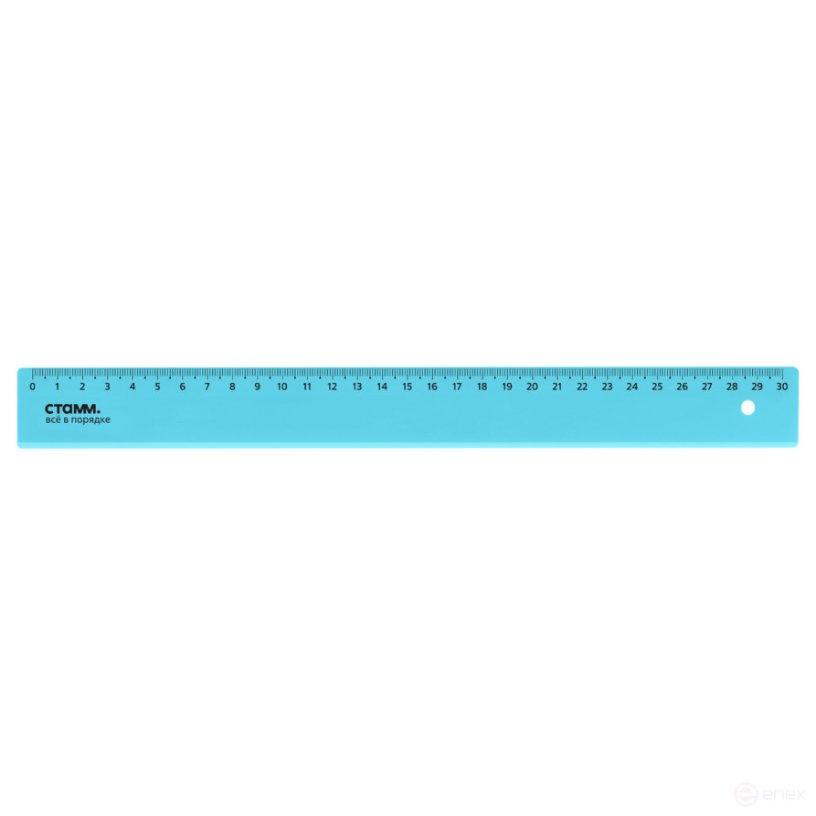 Ruler 30cm STAMM, plastic, transparent, neon colors, assorted