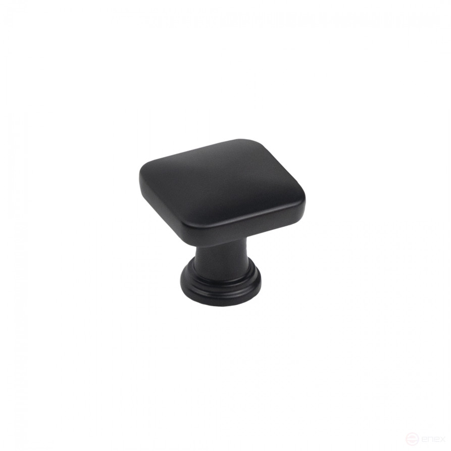 Handle meb. button met. KNOPA black matte, AKS