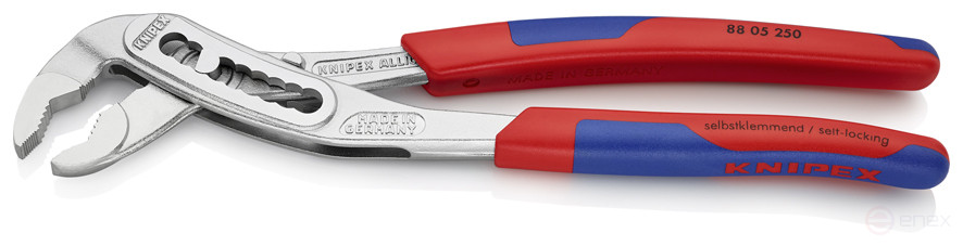 KNIPEX ALLIGATOR® клещи переставные, 50 мм (2"), под ключ 46 мм, L-250 мм, хром, 2-к ручки