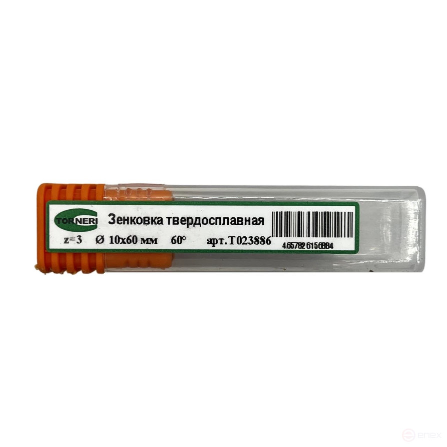 Зенкoвка 60°, 10х60 мм z=3 ц/х твердосплавная TORNERI Т023886