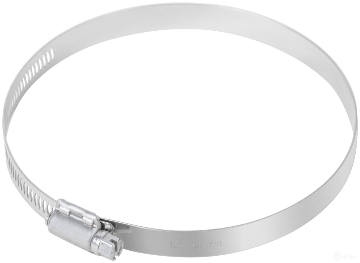 Crimping clamp, 12.7 mm wide, stainless steel.steel 105-127 mm