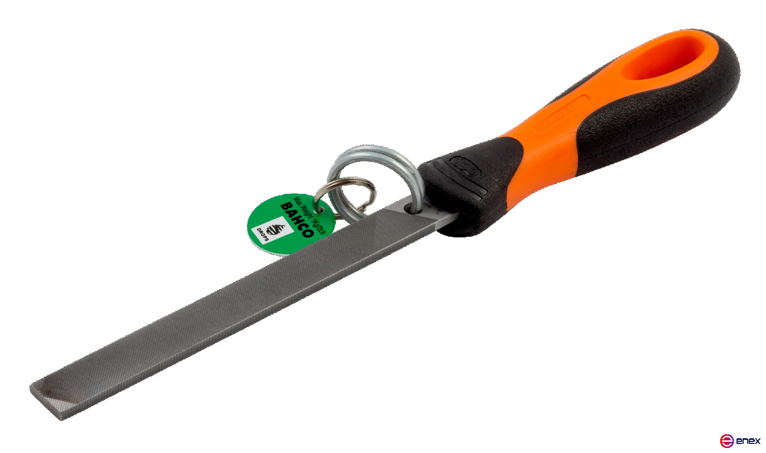 Напильник плоский с рукояткой ERGO и предохранительным кольцом 150 мм, насечка личная