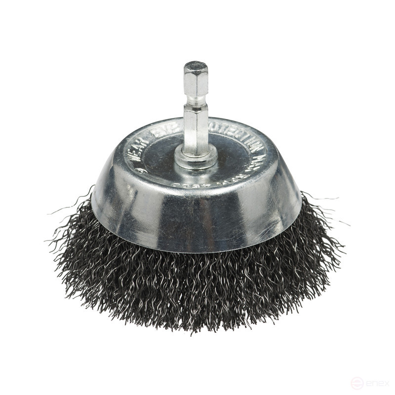 Brush 616 stainless steel bowl, corrugation for drills Expert 6gr xb 6.35 mm D75 mm pack. 1/15/45