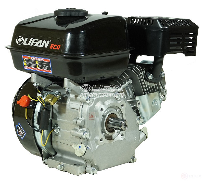 Lifan 170F Eco engine, Spline shaft