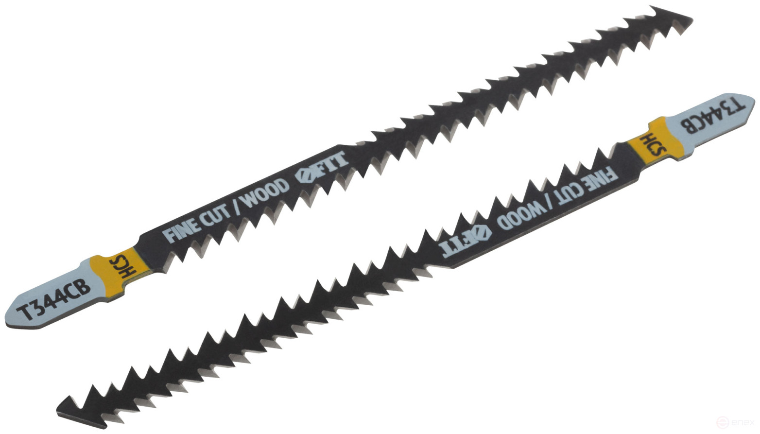 Double-sided wood canvases, HCS, teeth ground at a free angle, 116/90 mm (T344CB), 2 pcs.