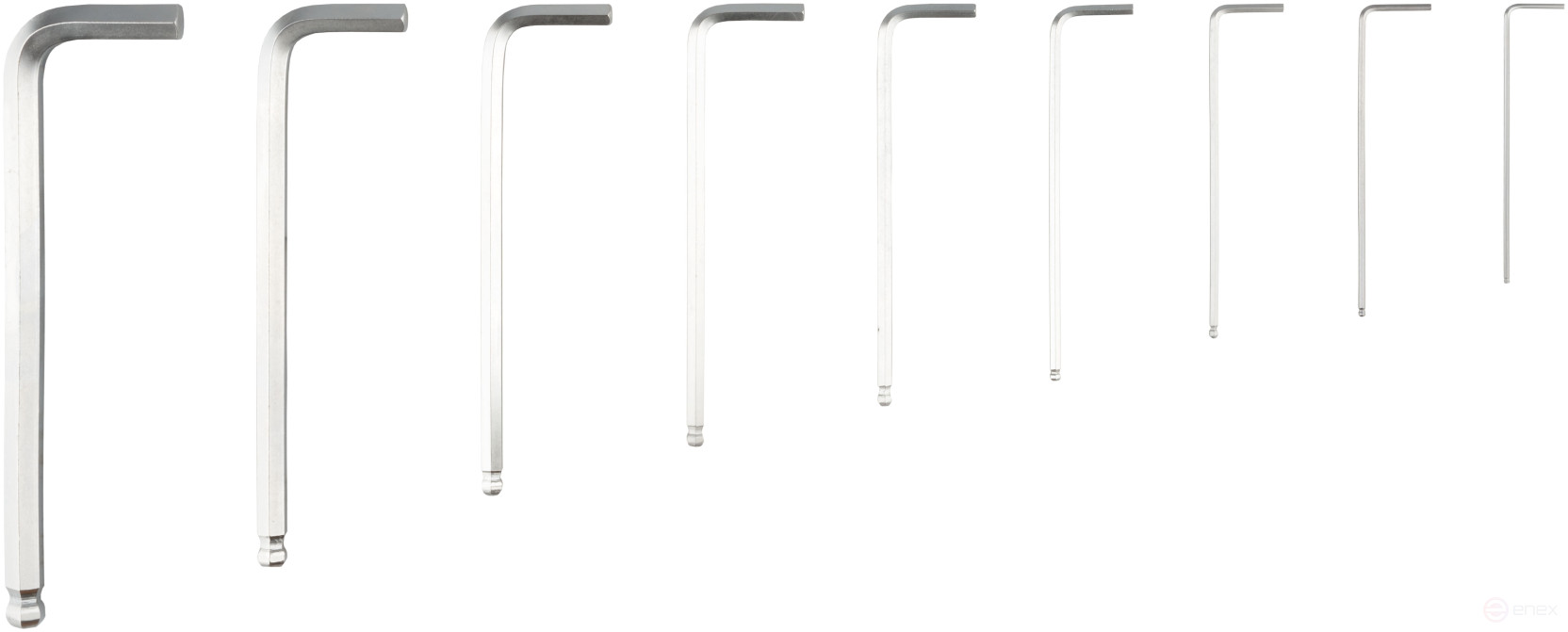 Набор Г-обр. шестигр. 9ч (1.5-10мм; CR-V; удлинённые; с шаром) АвтоDело (39159)