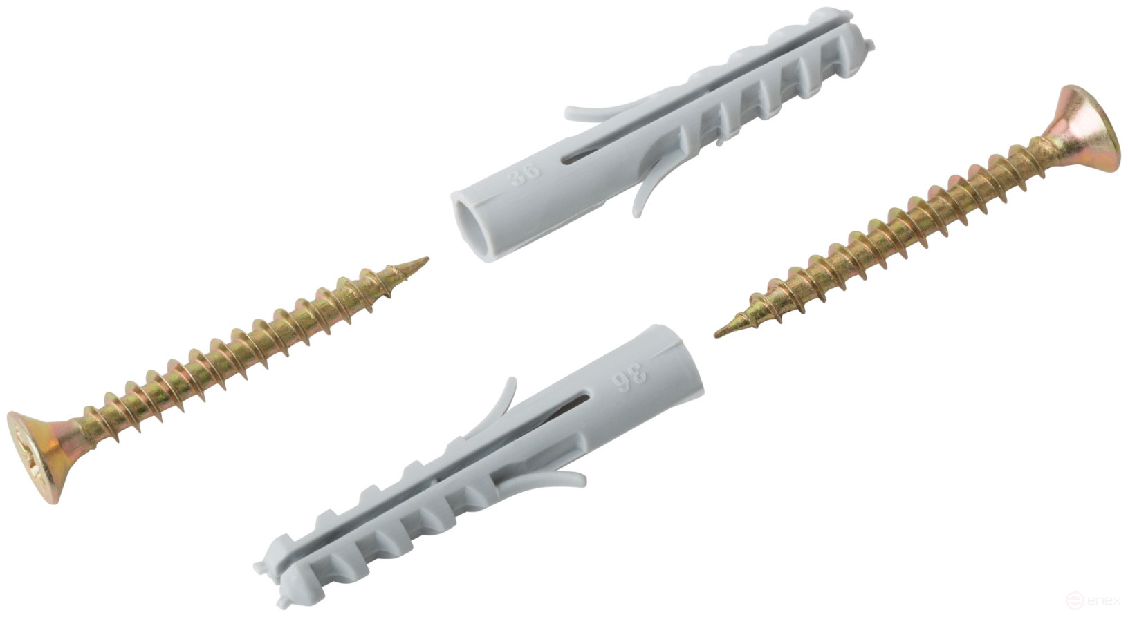 Mounting for baseboards. Set: dowel with 6x35/4x35 screw (packing 9 pcs.)