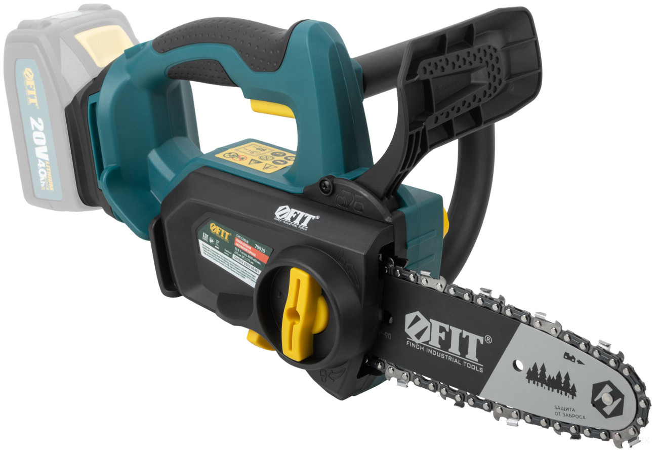Пила цепная; Бесщеточный; 20В; 7 м/сек; 203 (8"), 175 мм, 33, 100 мл, рез. накл.; коробка