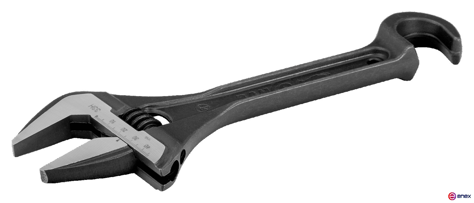 Ключ разводной с крюком, 10"