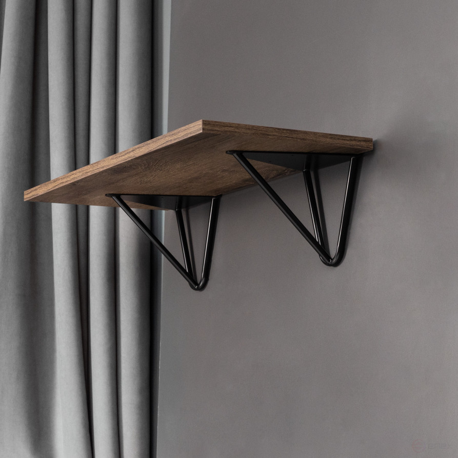 Shelf holder meth. FLASH, black matte